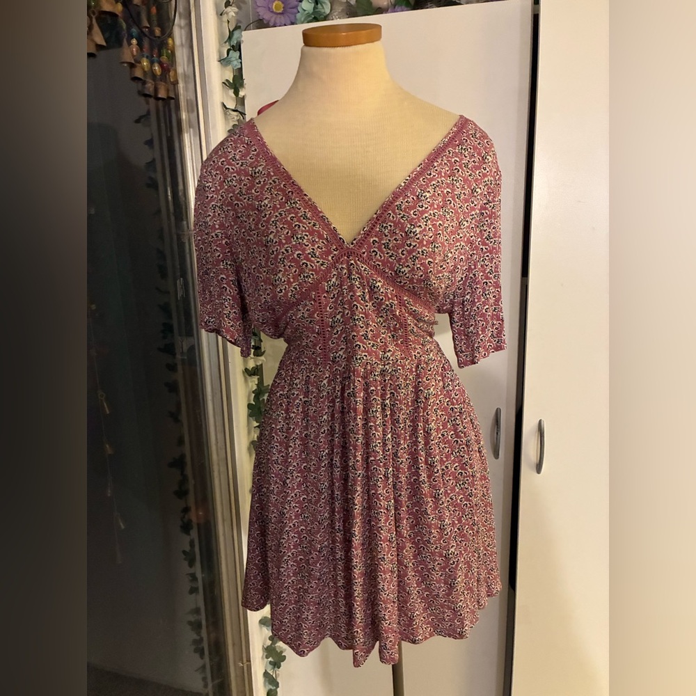 Band of gypsies Floral V-Neck bustier Dress size Large